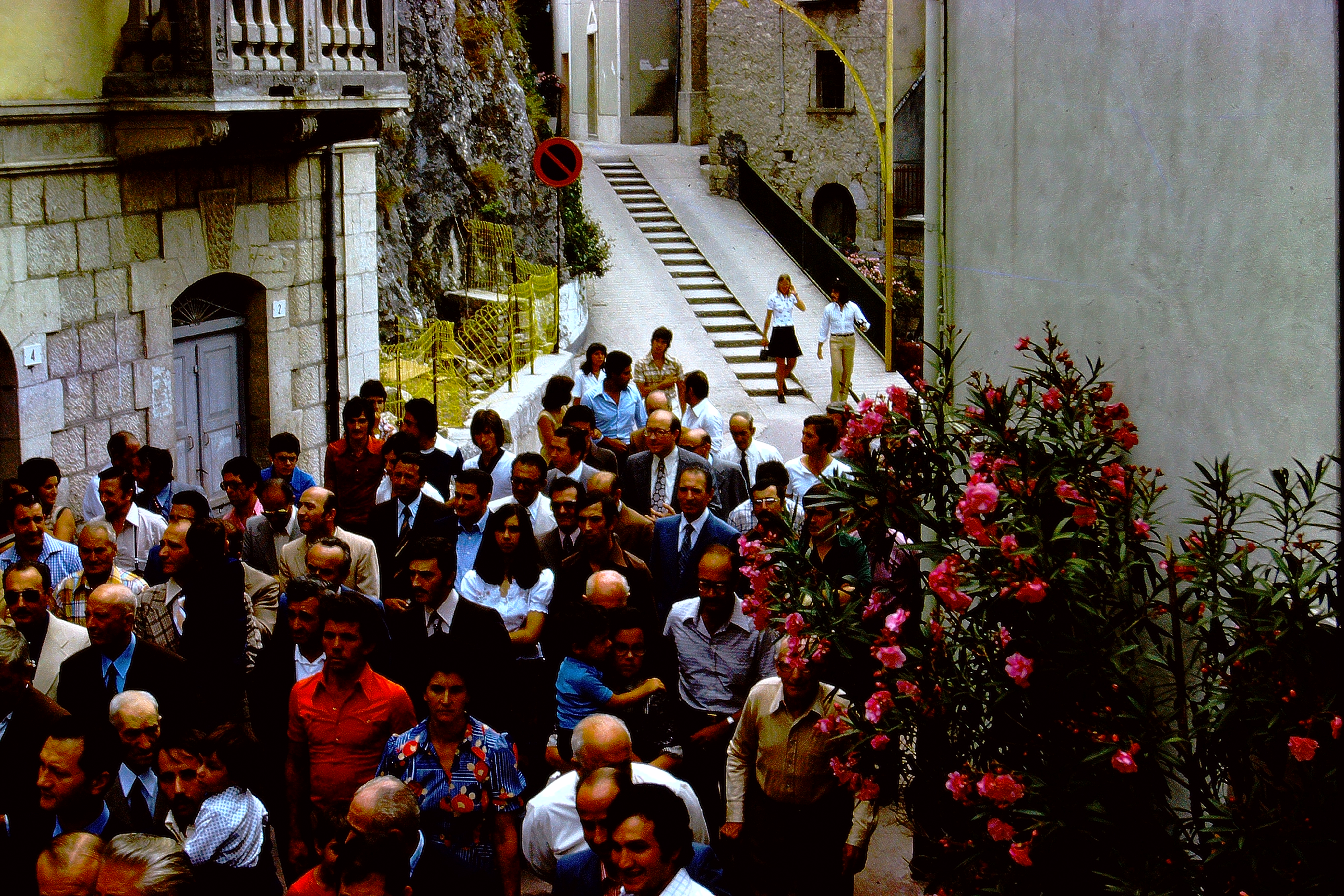 Crowd filling the street